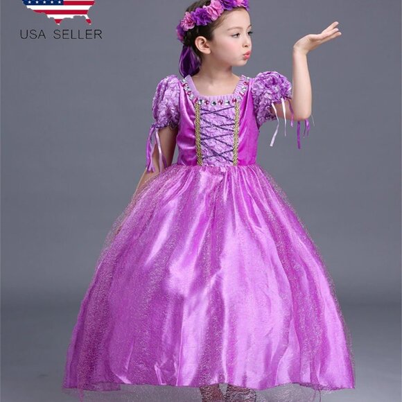 Kid Girl Sofia First Princess Long Dress up Costume Cosplay Gown Hallowe… - Picture 13 of 13